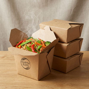 Boîte à lunch jetable en papier anti-fuite avec couvercle sécurisé, récipient <span class=keywords><strong>alimentaire</strong></span> écologique pour emporter facilement - Product Image 3