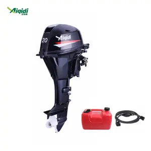 AIQIDI F20 electric start tiller control with short shaft gasoline motor outboard sail