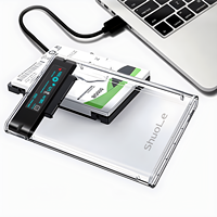 SHUOLE versione aggiornata da 2.5 pollici tipo C USB3.2 custodia per disco rigido custodia HDD dotata di doppio chip intelligenti AI