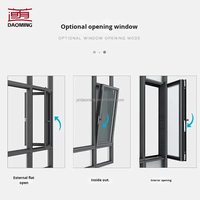 Profils en aluminium pour fenêtres et portes, persiennes verticales, fenêtres à battants à double vitrage avec moustiquaire, Chine