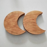 Support en bois pour huiles essentielles, plateau de présentation en bois d'érable en forme de croissant de lune pour cristaux