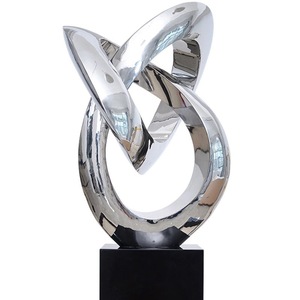 Escultura de Acero Inoxidable Jiahua, Geométrica Abstracta Irregular, para Montar en el Suelo, Pieza de Arte Decorativa Hecha a Mano - Product Image 1