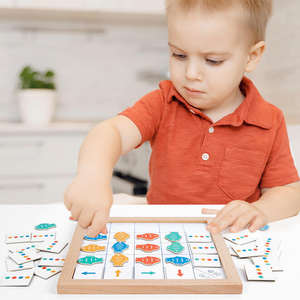 Gran oferta Montessori niños madera pez Color flecha tablero a juego educación preescolar juguetes de <span class=keywords><strong>dibujo</strong></span> para niños - Product Image 3