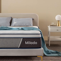 12-Zoll-Vakuum-Rollup-Verpackung Hotel 5-Sterne-Schaumfedermatratze Hybrid Gel Memory Foam Bonnel Compressed Spring Matratze