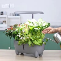 Pot de fleurs intelligent rose et gris pour plantes d'intérieur, décoration minimaliste pour la maison, culture de légumes et d'herbes