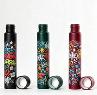 Tubes en verre avec logo personnalisé, avec bouchon à vis CRC anti-enfants, flacons en verre transparents pour l'emballage de fleurs séchées, flacon de stockage vide