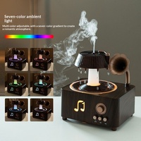 Diffuseur d'huiles essentielles intelligent à ultrasons, rétro, rotatif, effet goutte d'eau, grain de bois, avec télécommande et minuterie, pour parfumer la maison