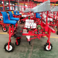 Offre Spéciale transplanteuse de légumes multifonctionnelle Machine à deux rangs tomate chili patate douce planteur noyau semoirs transplanteurs