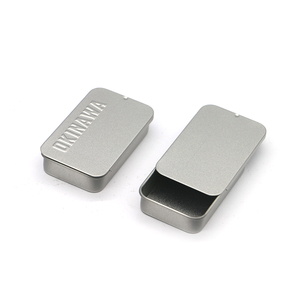 Caja Metálica Rectangular Multifuncional y Resistente para Mentas, con Tapa Deslizante, al por Mayor - Product Image 1
