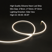 Bande LED néon flexible en silicone haute luminosité CRI 95, 4 mm, 12V 24V, 4x8 3x6 6x12 4x8mm 3x6 4x8 6x12 3 4 6 mm, LED néon flexible 4 mm