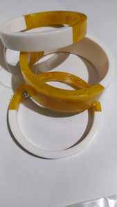 High Gloss Smooth Finished Resin Bangle <b>Bracelet</b> for Womens Jewelry Available in Multicolor for Export Sale - Product Image 5