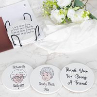 Ensemble de 6 sous-verres en céramique personnalisés avec des personnages et des motifs de séries télévisées, sous-verres en céramique blanche mate, adaptés à la plupart des types de vaisselle dans votre maison