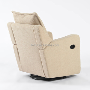 Sillón Reclinable Tapizado, Silla Mecedora Giratoria para Cuarto de Bebé, Sillón Moderno, Silla Mecedora para Sala de Estar, Cómodo Sillón Individual - Product Image 6