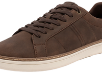 Baskets décontractées à lacets pour hommes en similicuir uni, style classique, pour la marche et le tennis, Fashion-Kantor, marron foncé, taille 10