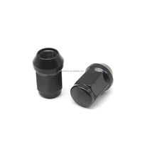 20 Piezas Tuerca de Rueda de Acero de Extremo Cerrado Hexagonal de 3/4" M12X1.5, Negra, Tipo Acorn, Grado 6.8 HF, para Reequipamiento/Actualización de Vehículos