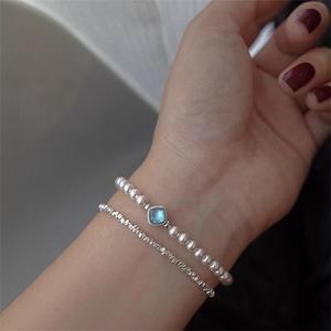 Pulsera de Perlas de Agua Dulce de Alta Gama de Zhizhen Jewelry, con Bolas de Oro y Plata, Incrustaciones de Azul Marino, Estilo Ins - Product Image 1