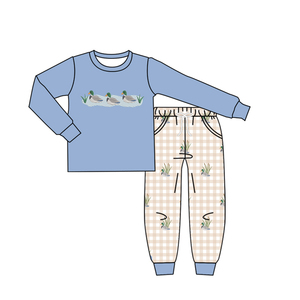 Conjunto de Ropa Deportiva de 2 Piezas para Niño, Diseño Personalizado de Patos Mallard, 95% Algodón, 5% Elastano, Ropa para Hermanos - Product Image 3