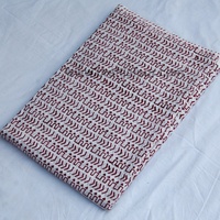 Tissu en popeline de coton imprimé à la main avec motif géométrique abstrait sur fond blanc, respirant, écologique, pour rideaux et textiles de maison