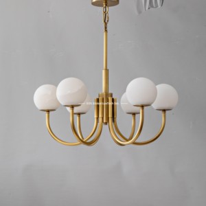 Lustre globe classique <span class=keywords><strong>en</strong></span> <span class=keywords><strong>albâtre</strong></span>, style rétro, 6 et 8 lumières, bras <span class=keywords><strong>en</strong></span> laiton, suspension de luxe, sphère <span class=keywords><strong>en</strong></span> marbre naturel, lampe suspendue pour salon - Product Image 1