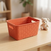 Panier de rangement creux en PP durable en plastique moulé par injection OEM, vente en gros, pour chambre, bureau et maison
