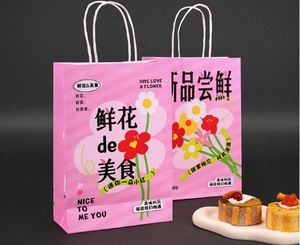 Tùy chỉnh thân thiện với môi trường túi bao bì thực phẩm bền với giấy kraft giấy xử lý in logo để giao hàng - Product Image 4