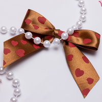 Rubans en satin personnalisés avec nœuds, rubans imprimés pour Noël, rubans de célébration pour la décoration de cadeaux, nœuds pour cadeaux floraux