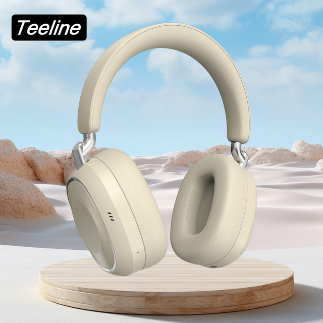 New Design Custom Wireless Over-Ear Headphones Active Noise Cancellation for 5.4 IPX-4 Waterproof 20+ Leather Aviation