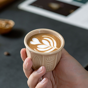 Набор кофейных чашек в ближневосточном стиле, 100 мл, 6 предметов, разноцветный, с гравировкой «Тюльпан-арабеск», безопасный для пищевых продуктов - Product Image 5