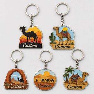 Llaveros Personalizados de Alta Calidad con Figura de Camello, Diseño Temático del Desierto, Souvenir de Viaje - Product Image 1