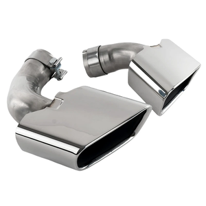 2014-2018 X5 F15 X6 F16 Tuyaux d'échappement en acier inoxydable, embout de <span class=keywords><strong>silencieux</strong></span> à bouche carrée, noir, pour échappement sport 28i 35i X5M - Product Image 4