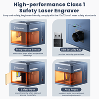 Machine de Gravure Laser SCULPFUN ICube Ultra Dual de Bureau, Diode 12W + Laser Infrarouge 1.2W, Entièrement Carénée
