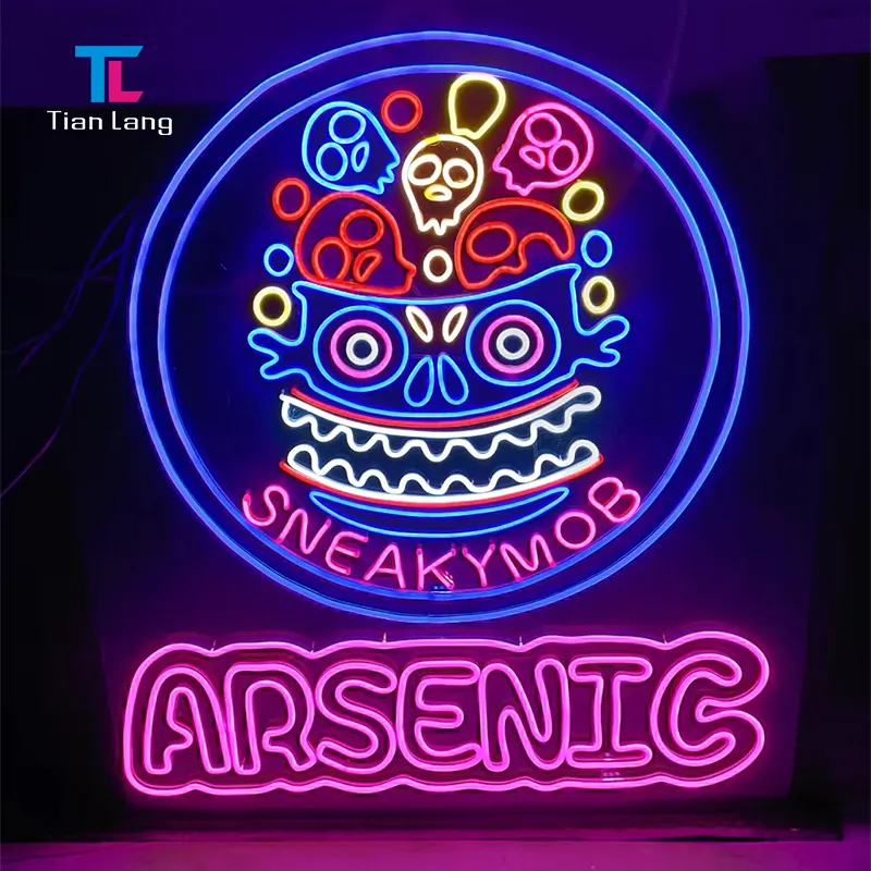 Alto brilho LED Neon Sign luminescentes palavras 3d luminoso logotipo para parede loja decoração