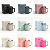 Gobelet à café glacé classique de 450 ml avec couvercle, anti-fuite, sans BPA, de qualité alimentaire, tasses à café personnalisées