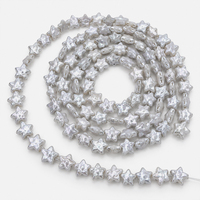 Perles d'eau douce Zhuji 11-12 mm en gros, perles blanches en forme d'étoile à cinq branches, perles baroques naturelles