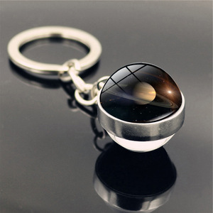 Porte-clés Lumineux Galaxie Solaire en Verre, Breloque <span class=keywords><strong>de</strong></span> Sac, Effet Céleste Terrestre, Soleil, Étoiles, Lune, Univers, Planètes, Brille dans le Noir - Product Image 5