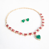Nouveau design ensemble de bijoux de mariée pour mariage indien zircone accessoires pour femmes ensemble de bijoux cubiques de luxe pour femmes