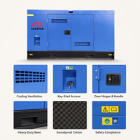 18KVA 50/60Hz Einphasiger 200A Geräuscharmer Dieselgenerator Tragbare Industrielle Stromversorgungseinheit für Baustellen-Backup