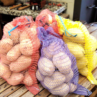 Sac en maille PP de bonne qualité Offre Spéciale sac de légumes recyclable avec logo personnalisé pour pomme de terre ou oignon pour emballage de fruits