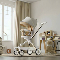 Poussette de voyage légère en alliage d'aluminium pour bébé, pliable en un clic, avec plateau repas, capacité de charge de 20 kg, pour 0-3 ans