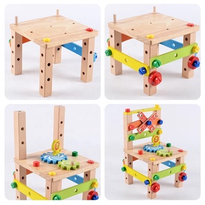 Jouets éducatifs <span class=keywords><strong>Montessori</strong></span> pour enfants, ensemble de chaises et outils de designer, cadeaux en bois écologiques à faire soi-même, unisexe, à partir de 3 ans, pour le développement - Product Image 6