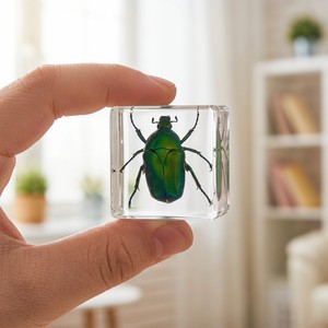 Spécimen de résine encrée d'insectes et d'animaux réels (scarabée, <span class=keywords><strong>papillon</strong></span>, crabe, étoile de mer) pour collection - Product Image 3