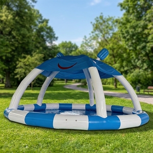 Grande <span class=keywords><strong>piscine</strong></span> gonflable de jardin extérieure pour adultes, enfants et familles, en PVC plastique, avec <span class=keywords><strong>couverture</strong></span> de tente - Product Image 3