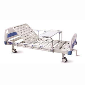 Медицинская кровать Longcare для больниц, обычная, ручная, с регулируемой высотой, с полосатым изголовьем из стали, модель YH-A16, для ухода за пациентами - Product Image 5