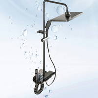 Robinet de douche à effet pluie chromé pour salle de bain, usage commercial et domestique, avec cartouche céramique et design à touches de piano – Meilleures ventes OEM
