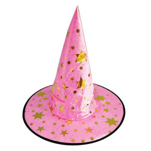 Sombrero de bruja de Halloween para niños <span class=keywords><strong>y</strong></span> adultos, accesorios de fiesta del festival fantasma, sombreros puntiagudos de cinco estrellas, color negro, barato, venta al por mayor - Product Image 5