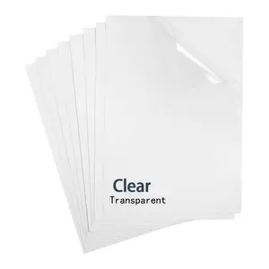 A4 PVC Clear White Sticker Paper For Any Inkjet Printer with Free shipment