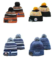Großhandel Custom Winter Unisex Beanie Hüte mit Stickerei Logo NFL Beanie Hüte