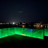 Projet résidentiel Garde-corps en verre Lumière LED Base en U Garde-corps en verre Accessoires de garde-corps en aluminium Balustrade de terrasse Extérieur