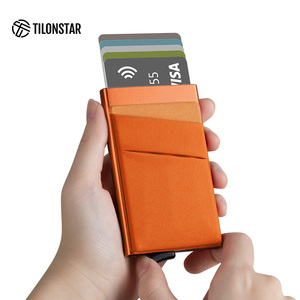 TILONSTAR TVC104 Tarjetero Delgado de Aleación de Aluminio Naranja con Bloqueo RFID y Sublimación - Product Image 2