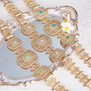 Cinto em tons de ouro marroquino para mulheres árabes caftan, joia de noiva, correntes de cintura com strass, corrente de barriga - Product Image 1